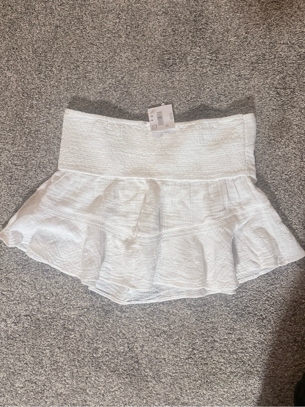 American Eagle White Ruffled Tiered Women's Skirt